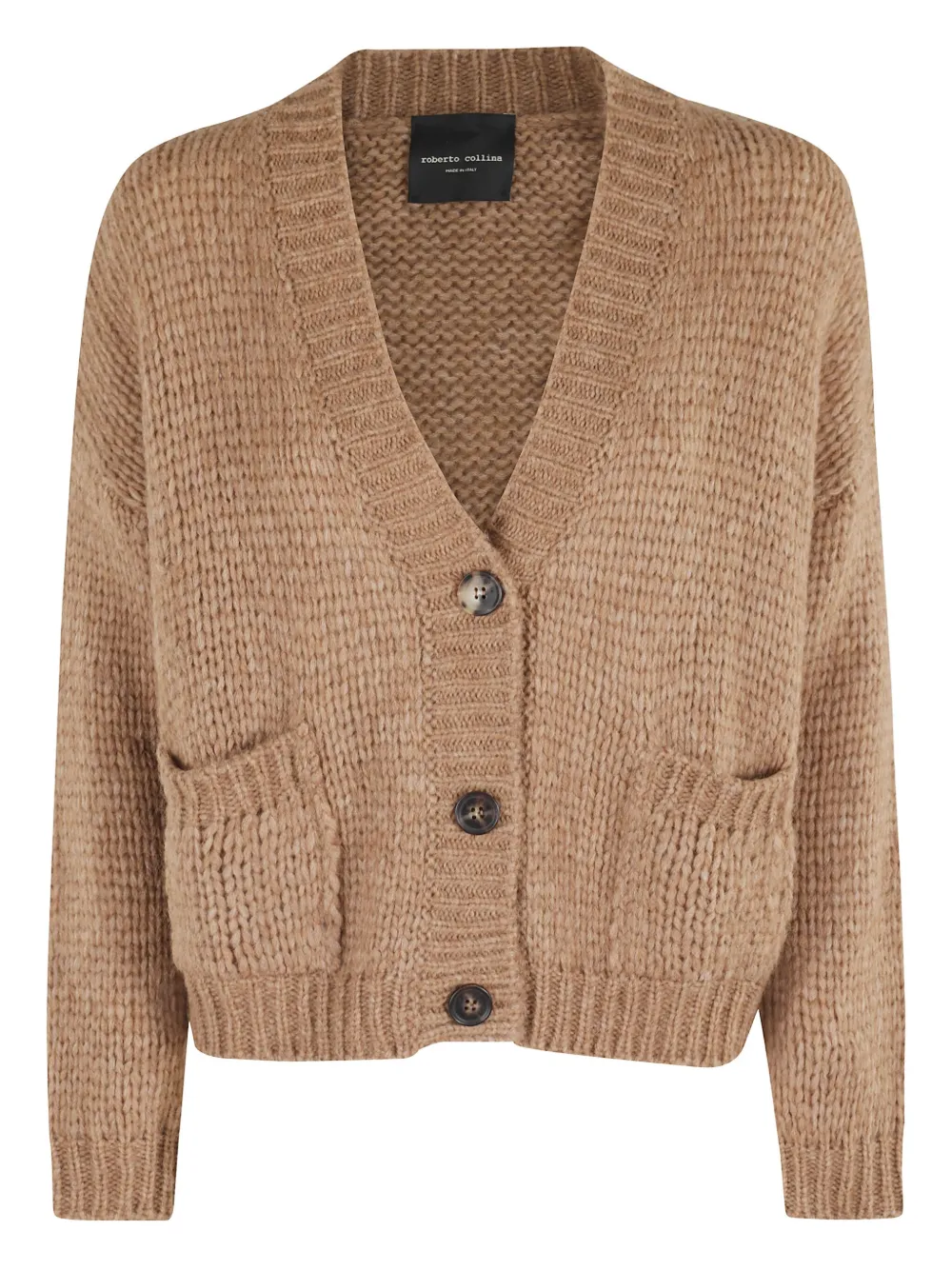 Roberto Collina Button Front-pocket Cardigan In Brown