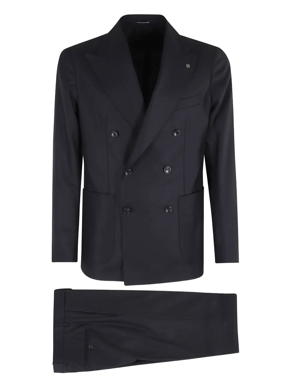 Tagliatore Double-breasted Two-piece Suit In Blue