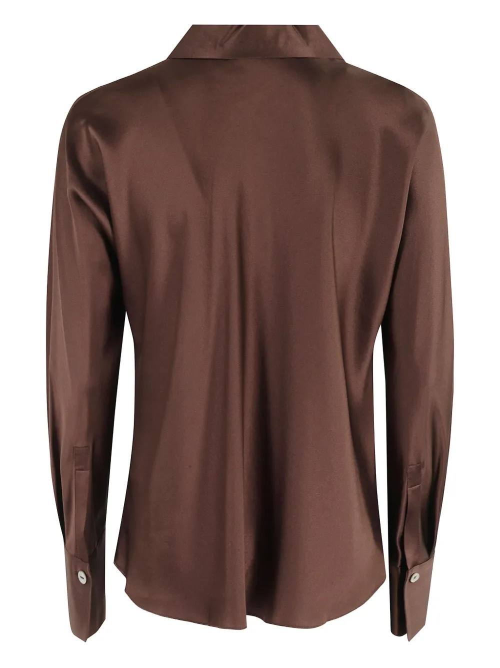 Vince satin long-sleeve shirt - Bruin