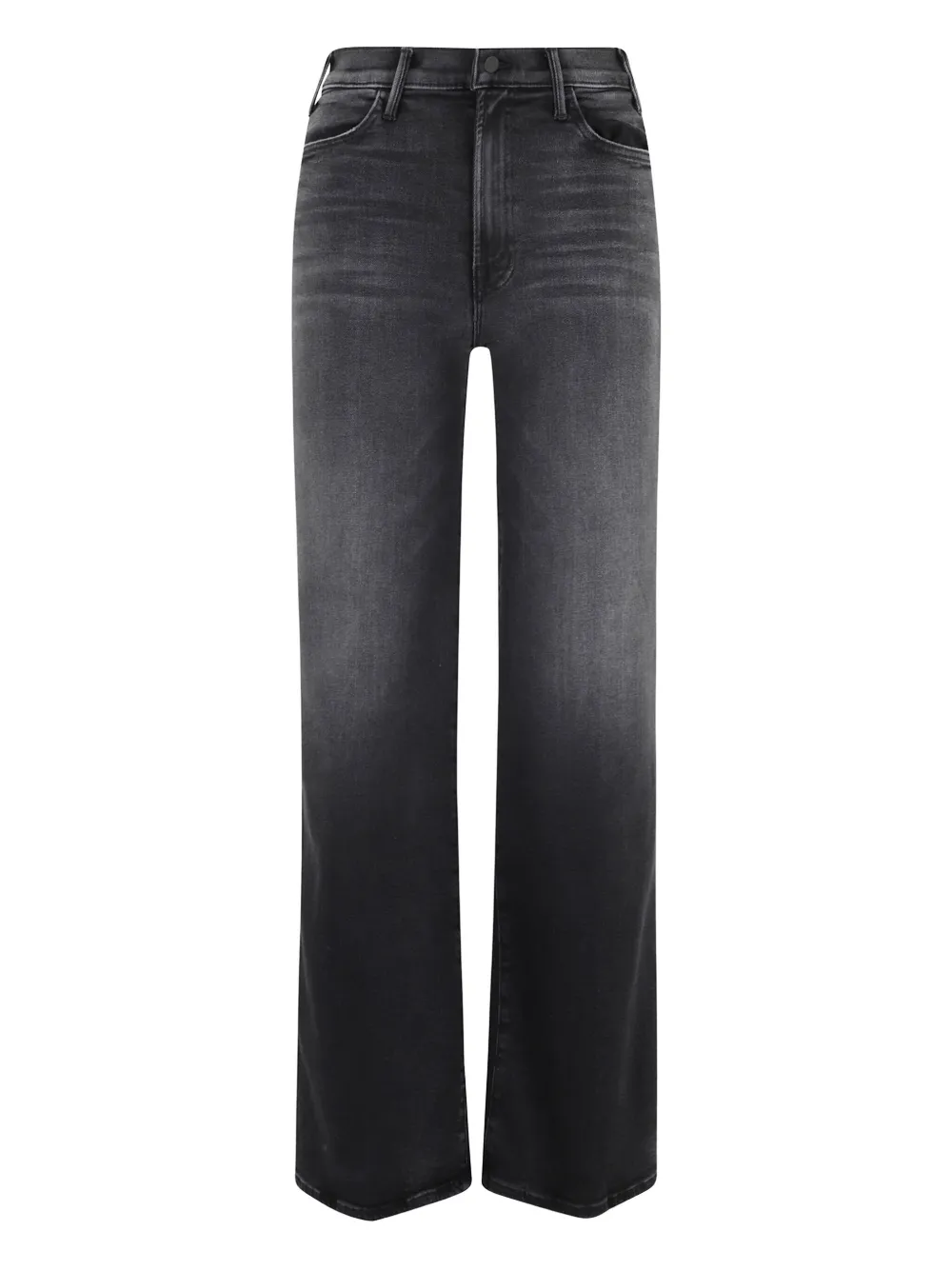 Mother The Hustler Roller Sneak Faded Jeans In Gray
