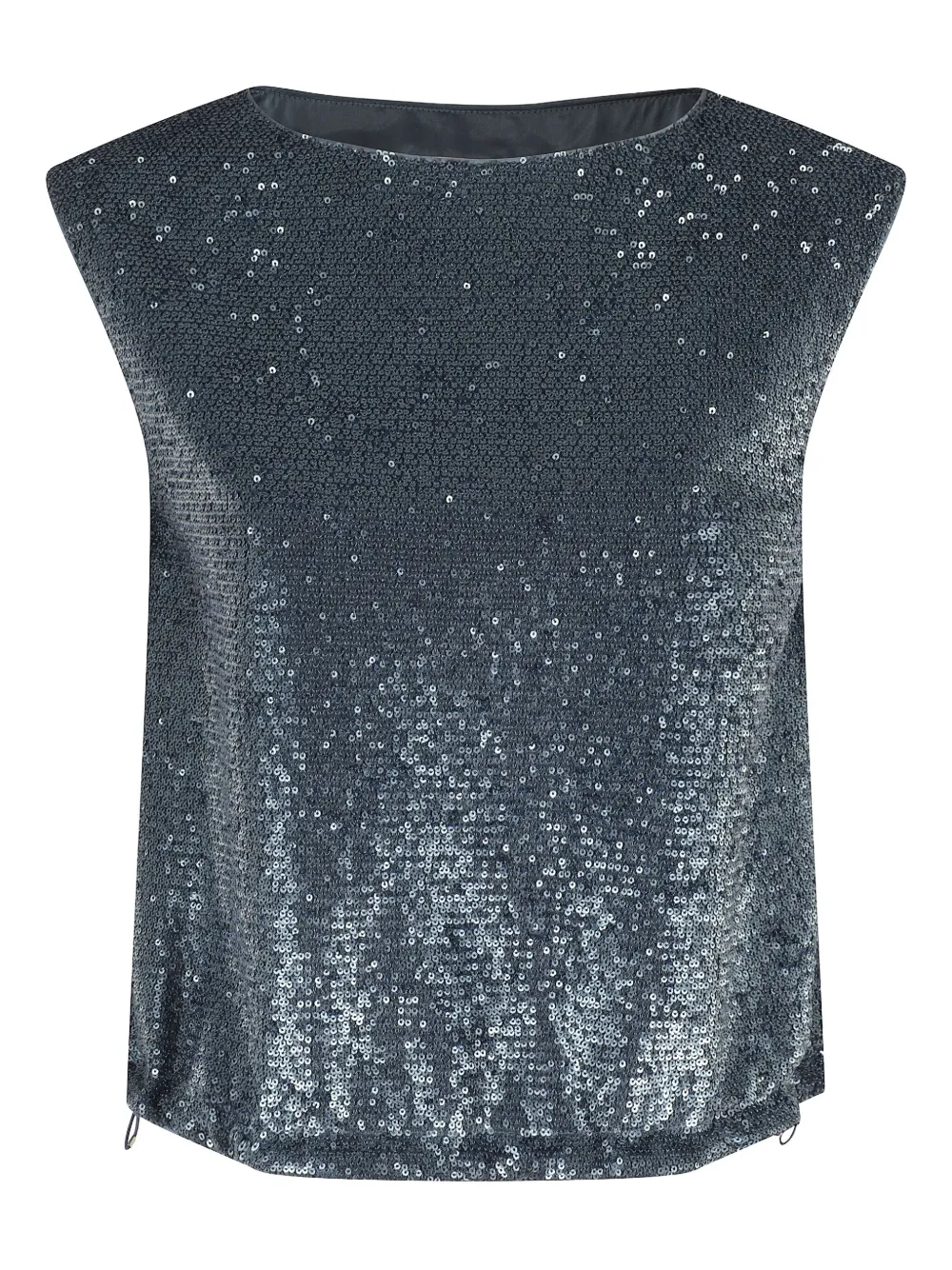Herno Sequin-embellished Sleeveless Top In Blue