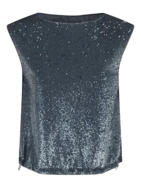 Herno top sin mangas con detalles de lentejuelas