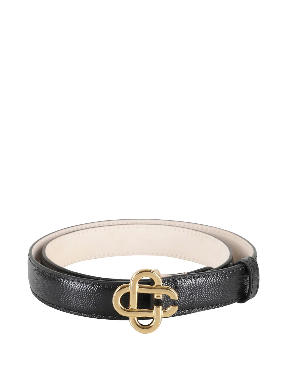 Casablanca interlocking-buckle leather belt - Nero