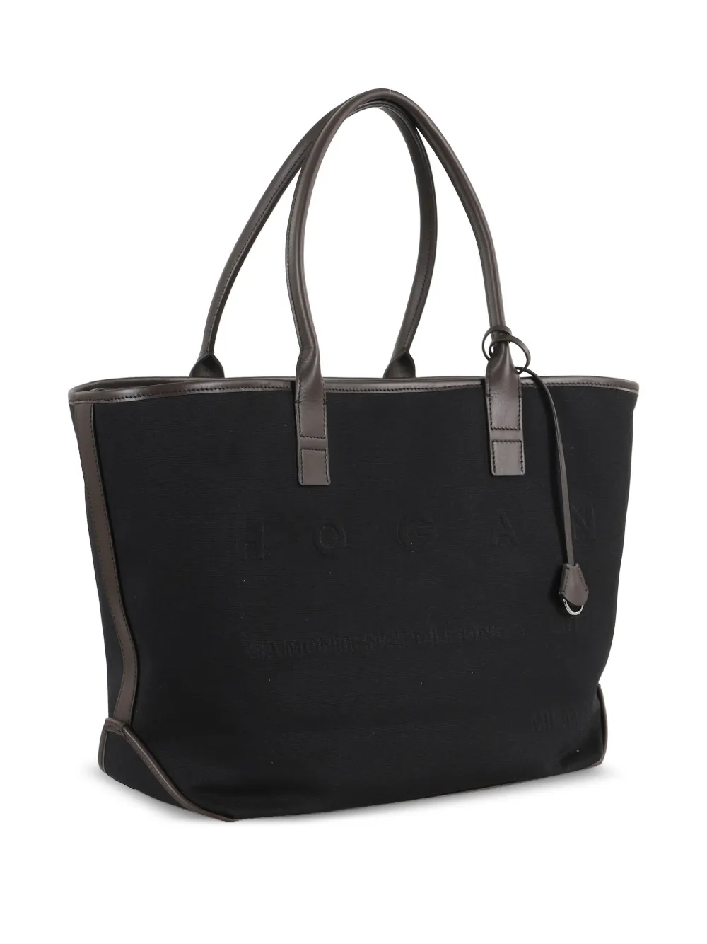 Hogan Address shopper met logo-reliëf Zwart
