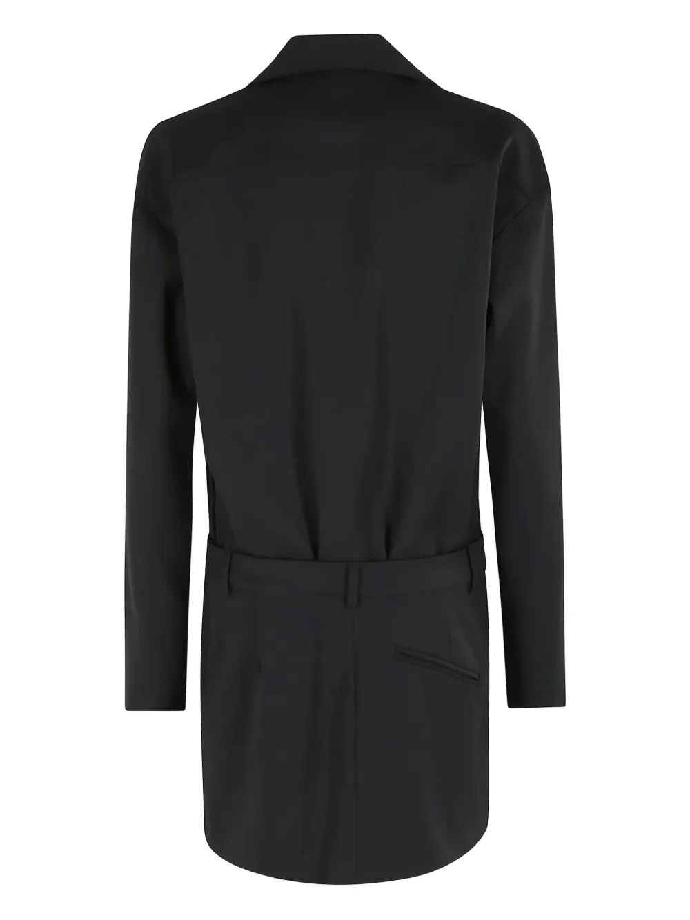 Federica Tosi long-sleeve V-neck dress - Zwart