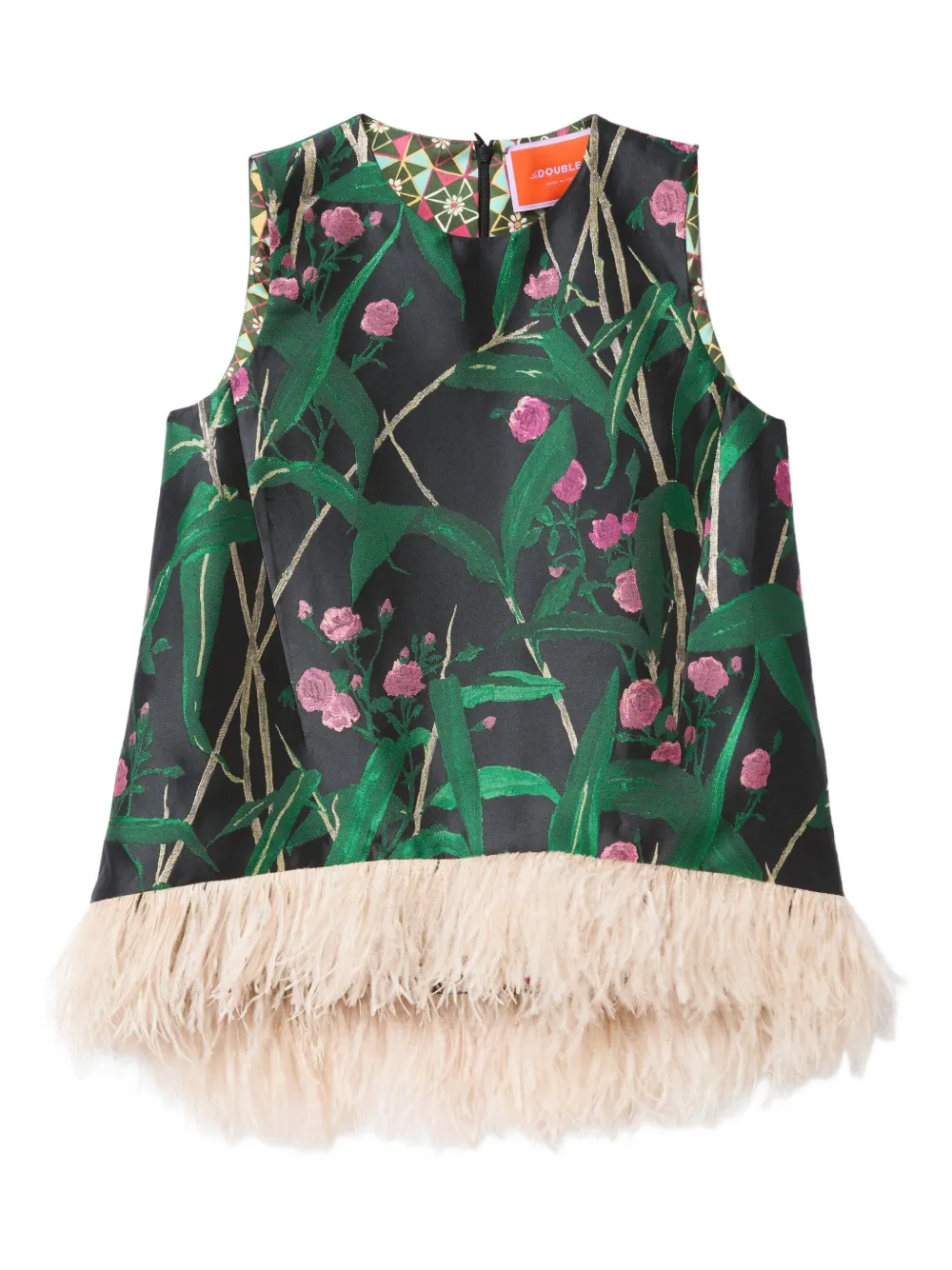 La DoubleJ bamboo-print top | Black | Image 1