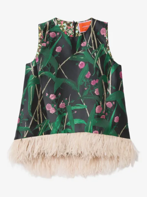 La DoubleJ bamboo-print top