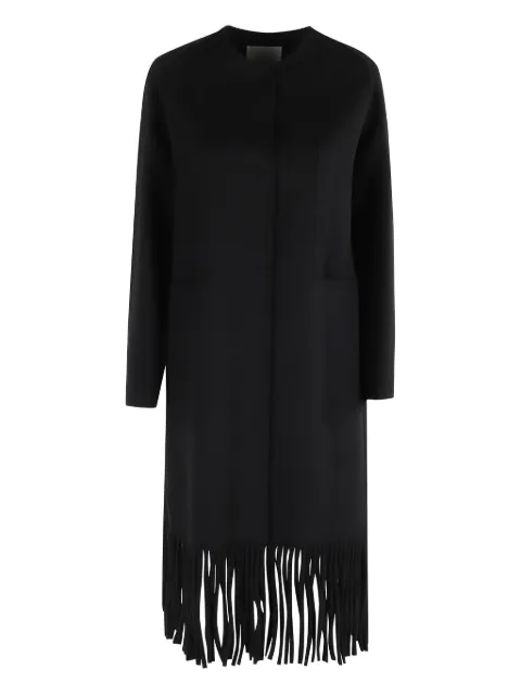 ERMANNO FIRENZE  fringed single-breasted coat
