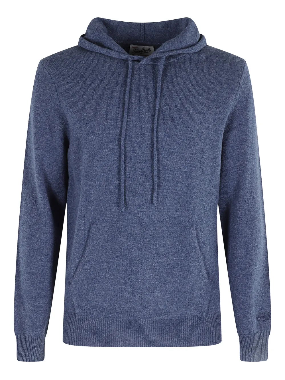 Mc2 Saint Barth Knitted Hoodie In Blue