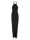 Amen draped halterneck dress - Black