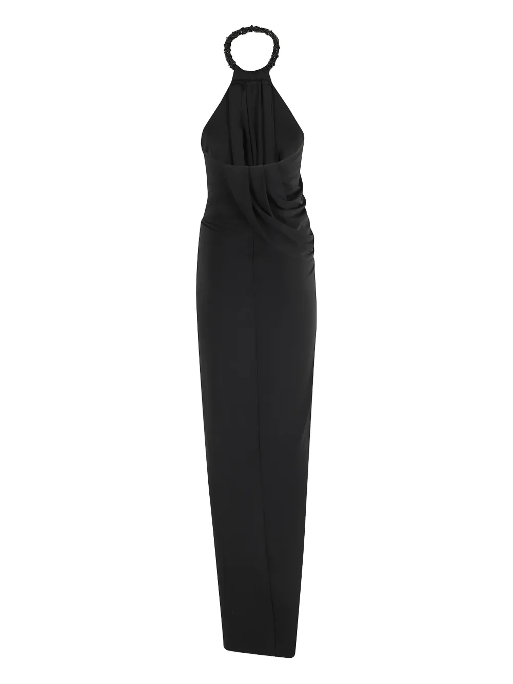 Amen draped halterneck dress - Zwart