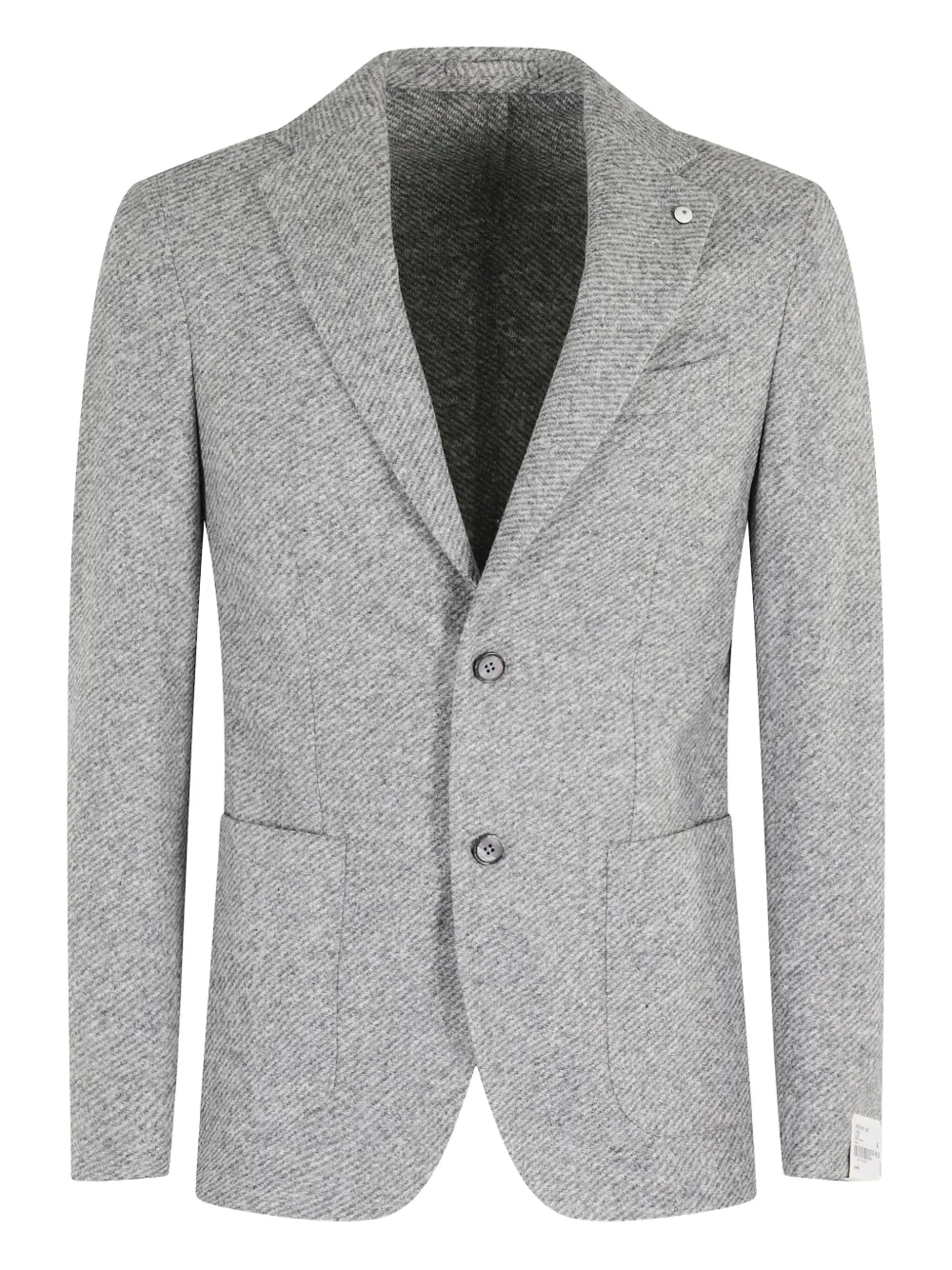l.b.m. herringbone-pattern single-breasted blazer | Grey | Image 1