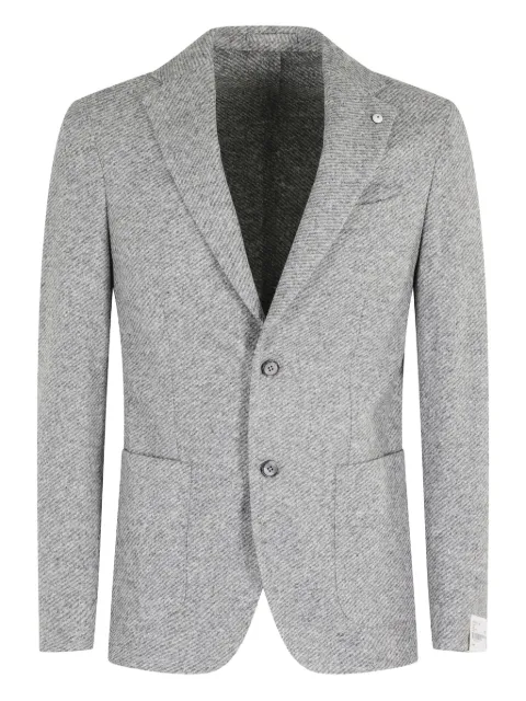 l.b.m. herringbone-pattern single-breasted blazer