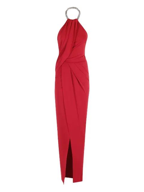 Amen crystal-embellished halterneck dress