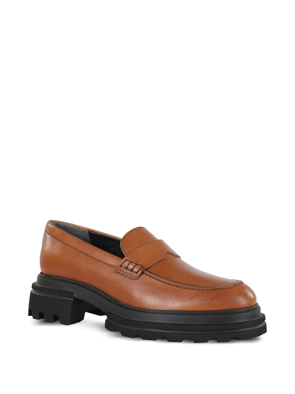 Hogan penny-slot leather loafers - Bruin