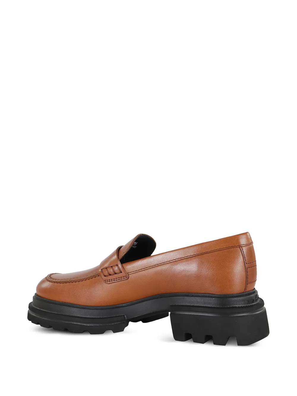 Hogan penny-slot leather loafers Brown