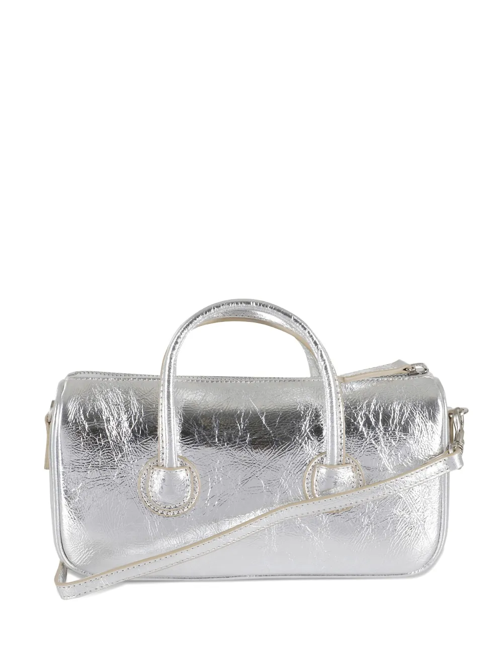 Marge Sherwood small metallic crinkled leather tote bag | Silver | Image 1