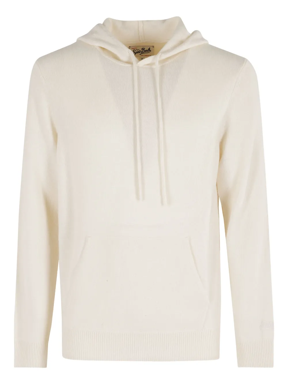 Mc2 Saint Barth Wool Hoodie In White