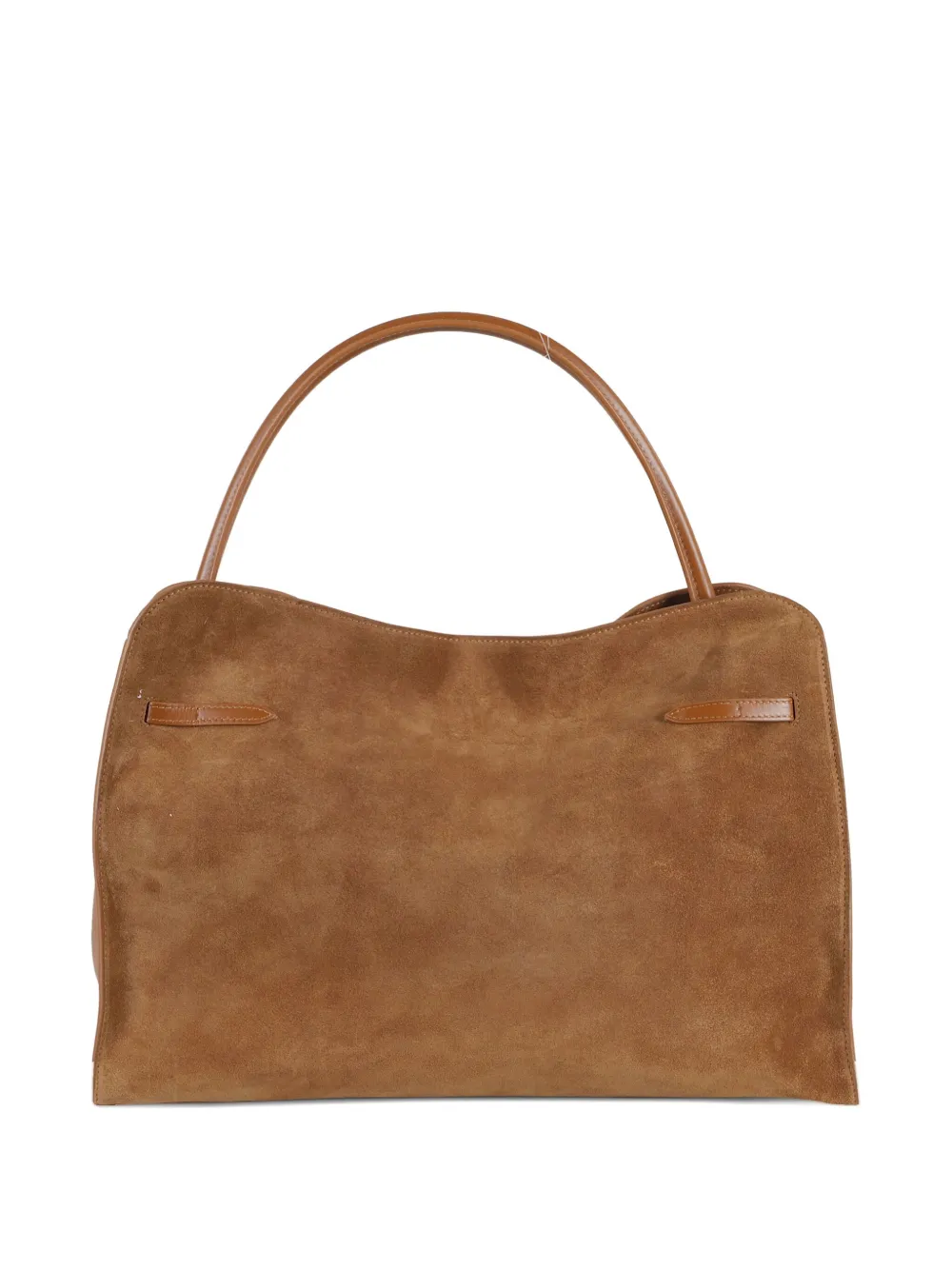 Biasia The Iconic 24h Suede Shoulder Bag In Neutral