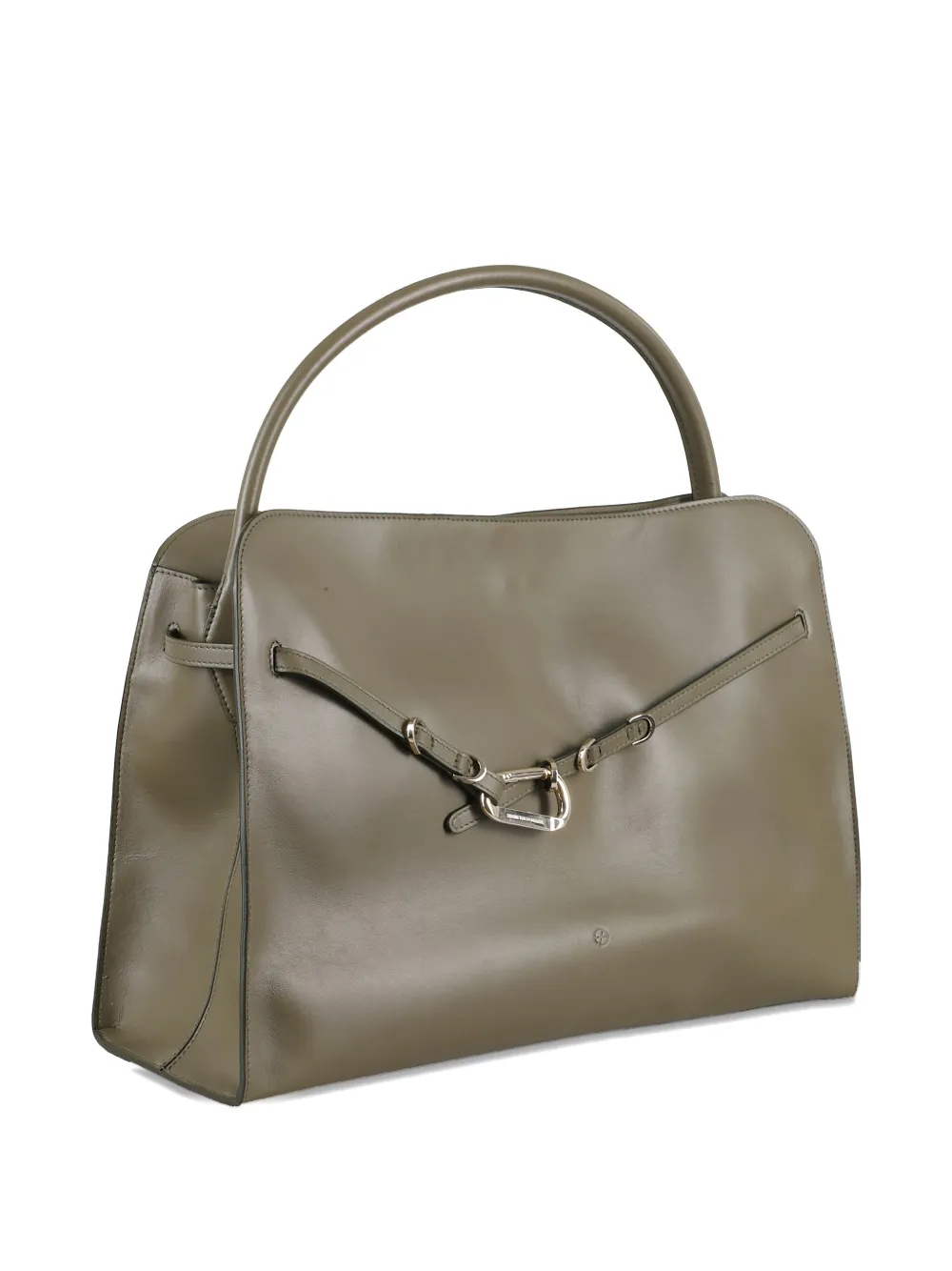 Biasia Maxi Non-stop Clasp-fastening Leather Tote Bag In Green