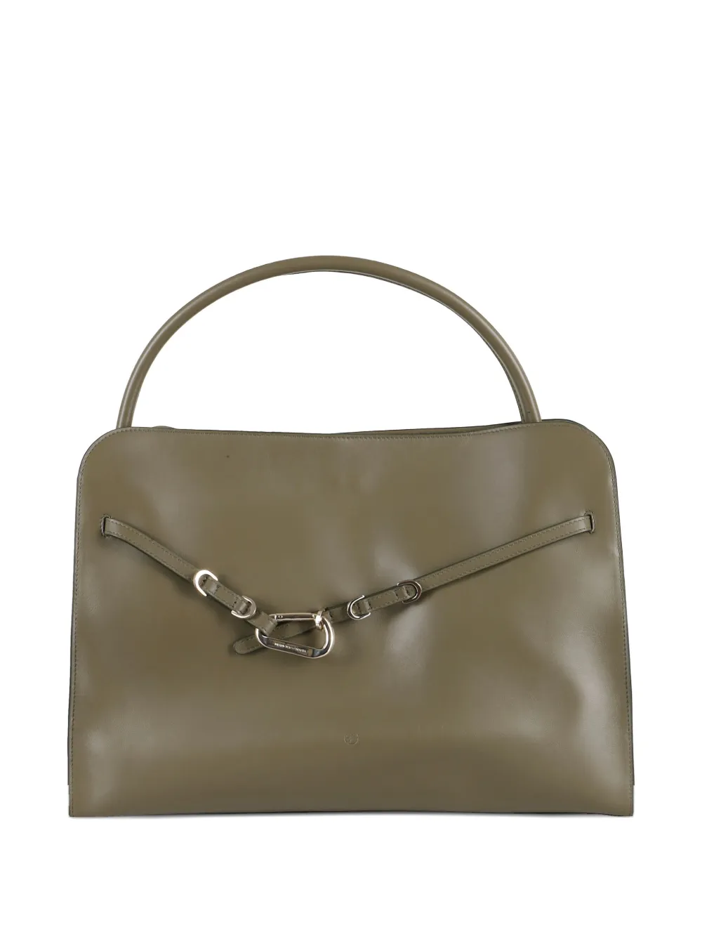 Biasia Maxi Non-stop Clasp-fastening Leather Tote Bag In Green