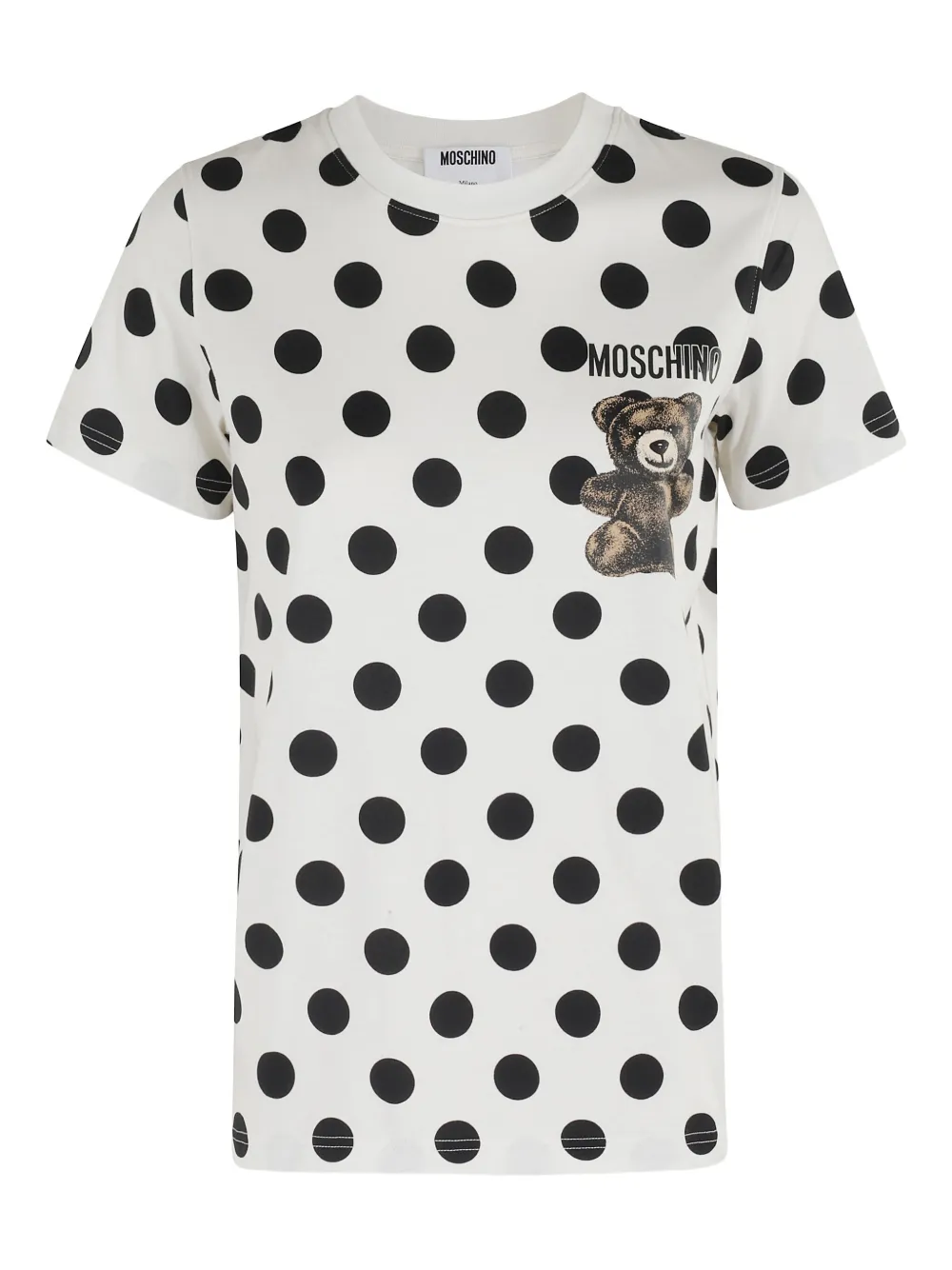 Moschino Polka-dot Bear T-shirt In White