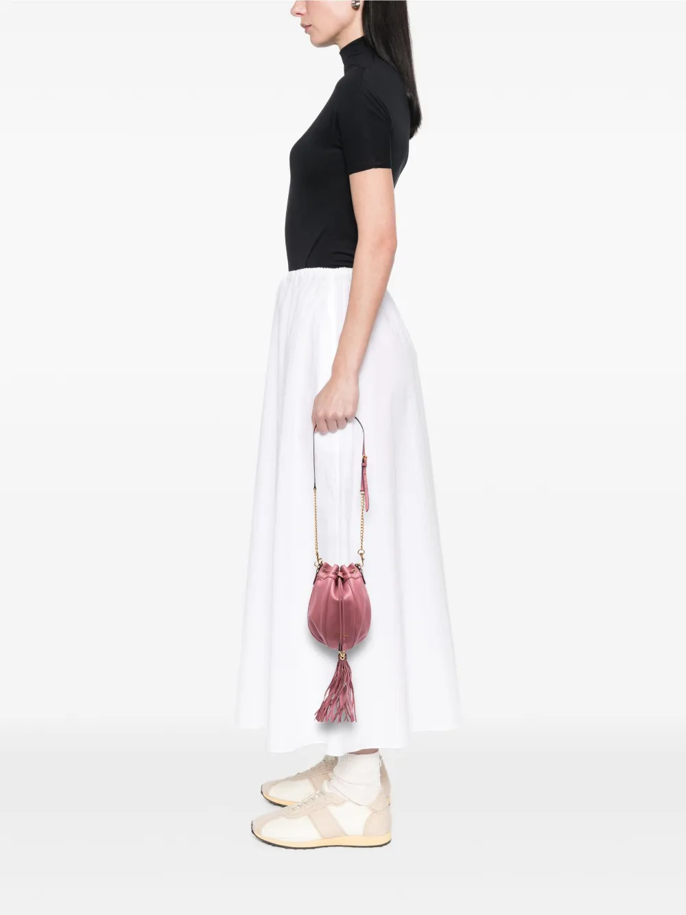 Miu Miu Pre-Owned 2010-2025 Leather Tassel Accent Bucket Bag satchel | Pre-Owned | Image 2