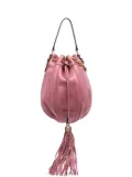 Miu Miu Pre-Owned 2010-2025 Leather Tassel Accent Bucket Bag satchel - Pink