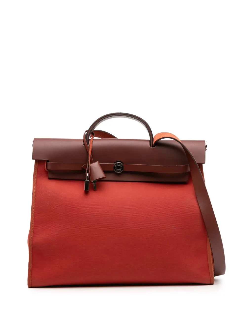 Hermès Pre-Owned 2015 Toile Herbag Zip 39 satchel | Red | Image 1