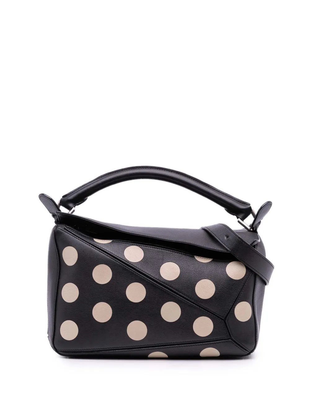 Loewe Pre-Owned 2000-2025 Medium Calfskin Polka Dot Puzzle satchel | Black | Image 1