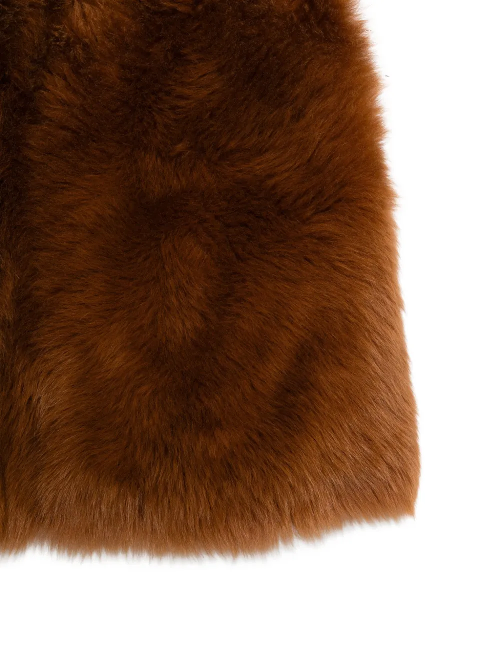 Sapio Shearling Roll-neck Scarf In Brown