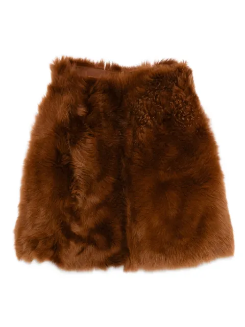 SAPIO shearling roll-neck scarf