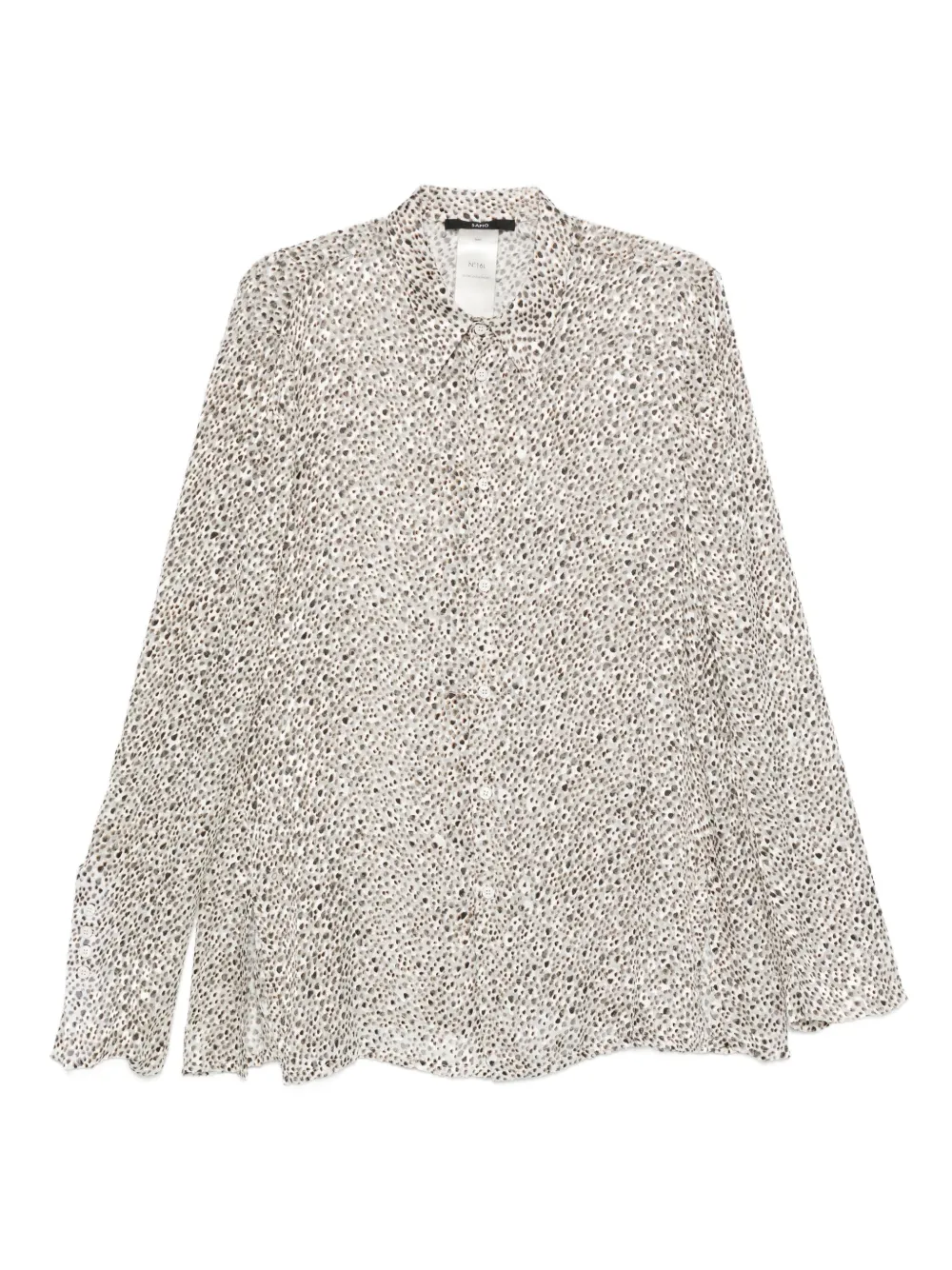 Sapio Dotted-print Shirt In Gray