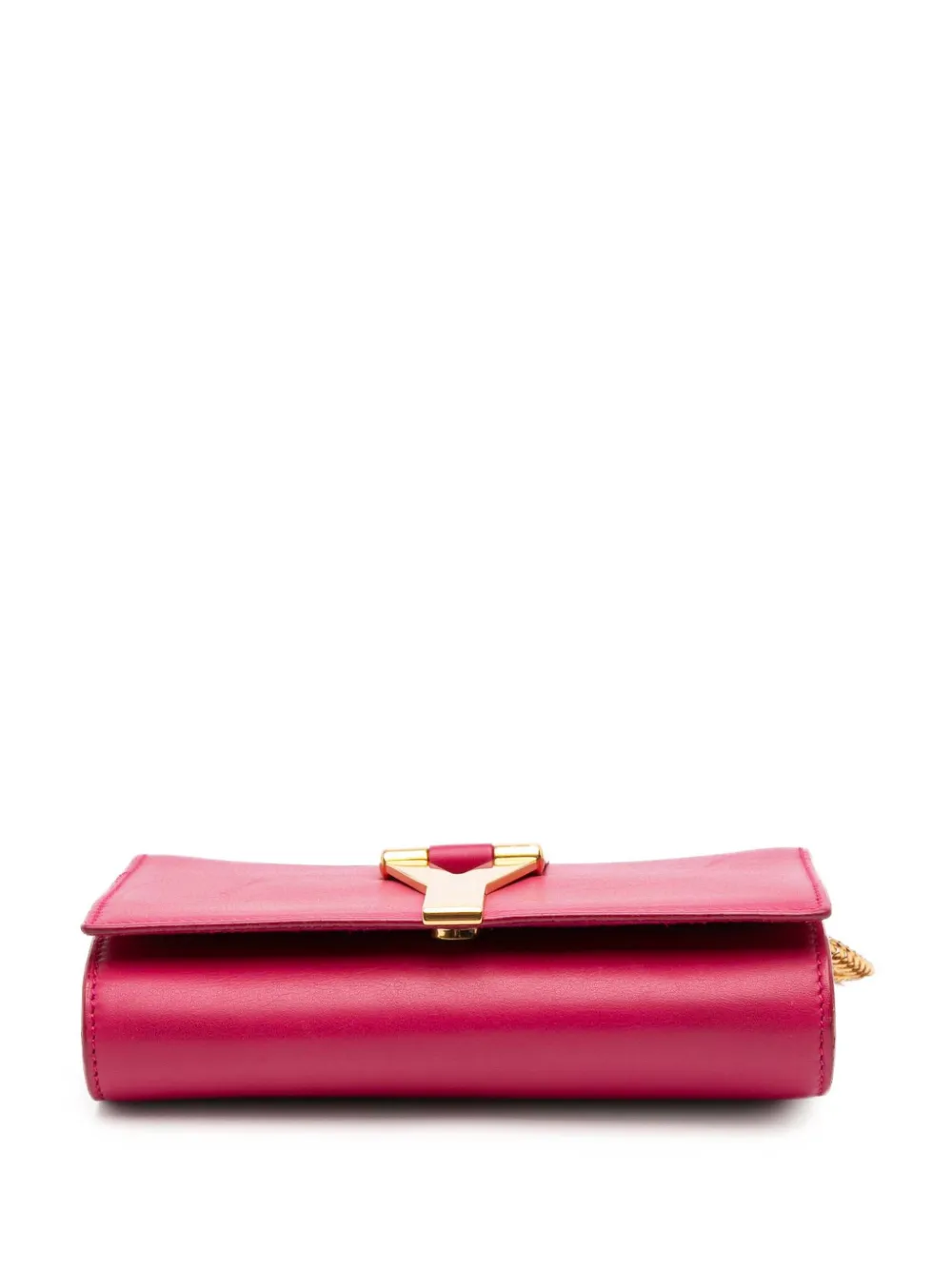 Pre-owned Saint Laurent 2013-2025 Mini Smooth Calfskin Chyc Crossbody Bag In Pink