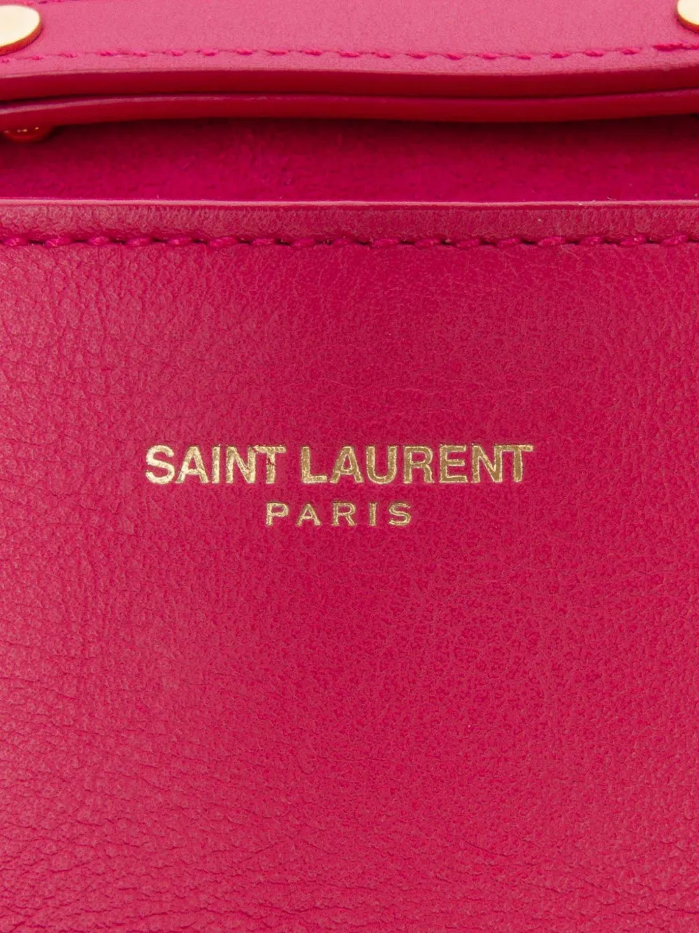 Pre-owned Saint Laurent 2013-2025 Mini Smooth Calfskin Chyc Crossbody Bag In Pink