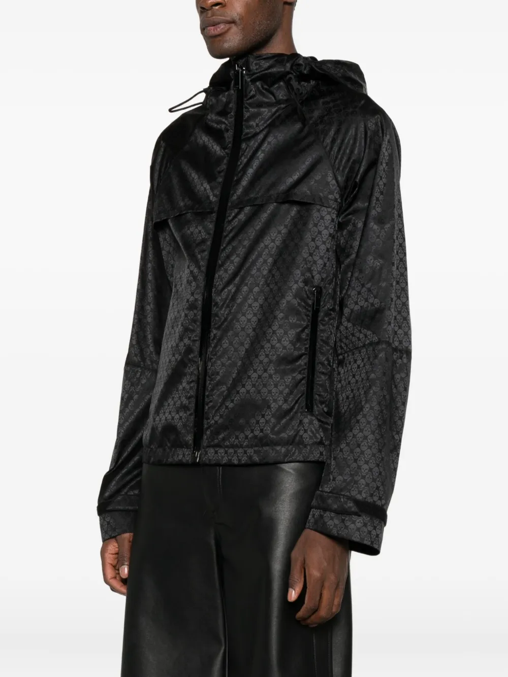 Alexander McQueen Jack met capuchon en rits Zwart