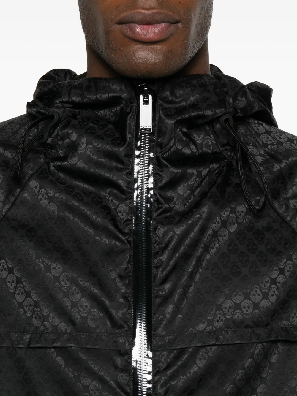 Alexander McQueen Jack met capuchon en rits Zwart