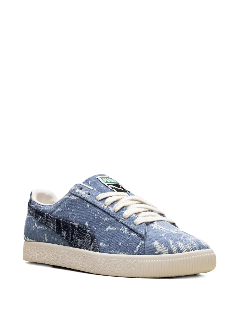 PUMA Clyde "Faded Denim Frosted Ivory" sneakers Blauw