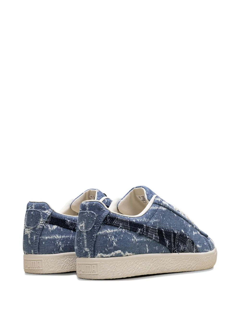 PUMA Clyde "Faded Denim Frosted Ivory" sneakers Blauw
