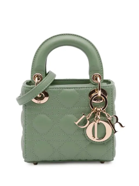 Christian Dior Pre-Owned شنطة 'ليدي ديور' جلد صغيرة بخياطة كاناج وحمالة كتف 2020