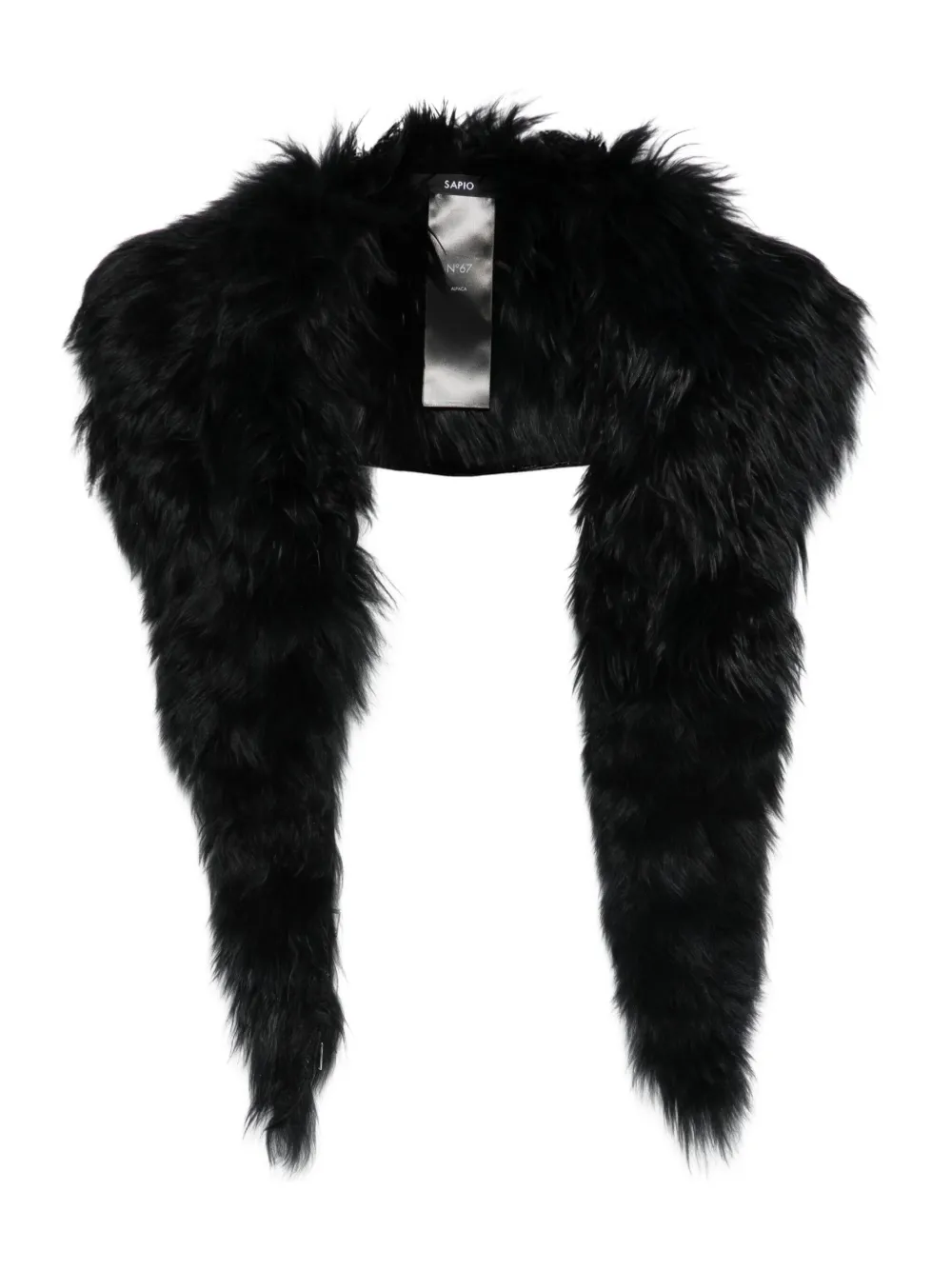 Sapio Detachable Brushed Collar In Black