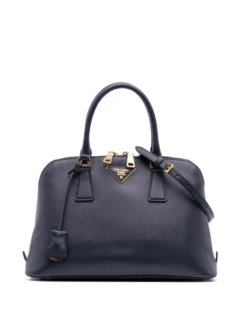 Prada Pre-Owned شنطة 'لوكس بروميناد' جلد سافيانو متوسطة بحمالة كتف 2000-2025