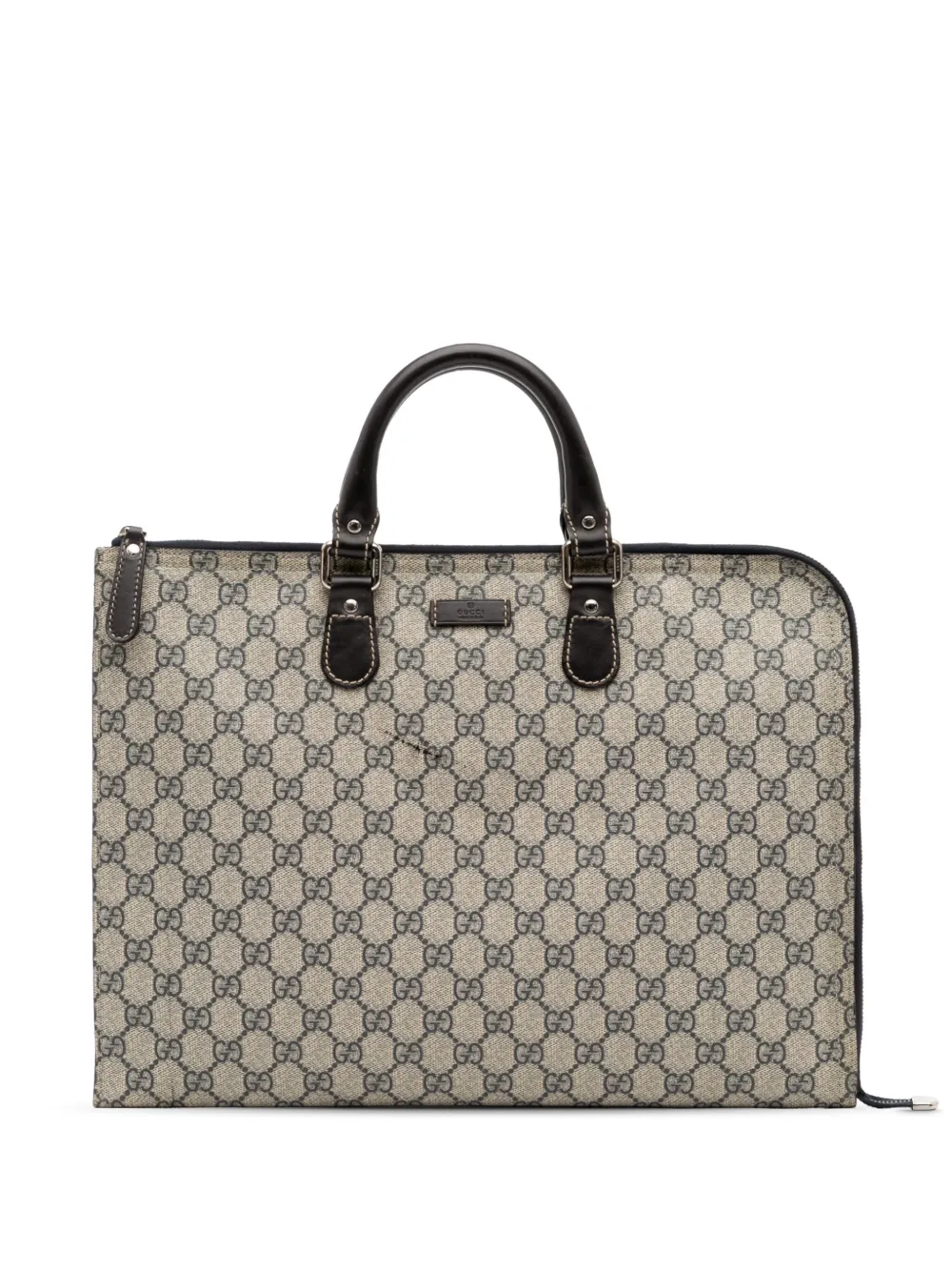 Gucci Pre-Owned 2016-2025 GG Supreme Laptop Case business bag | Brown | Image 1