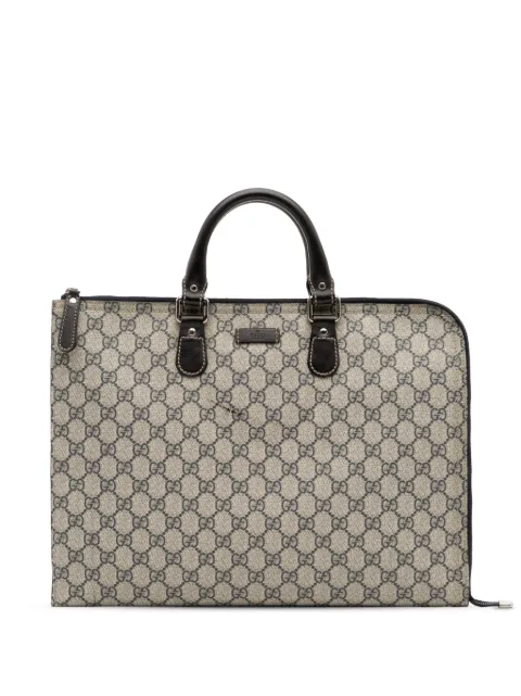 Gucci Pre-Owned 2016-2025 GG Supreme Laptop Case business bag