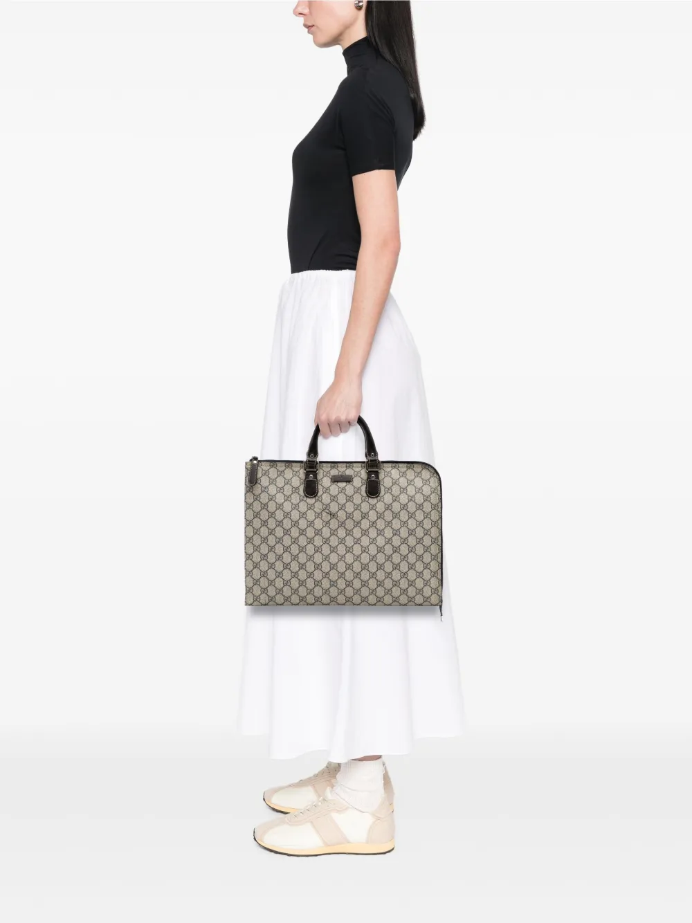 Gucci Pre-Owned 2016-2025 GG Supreme Laptop Case business bag | Pre-Owned | Image 2