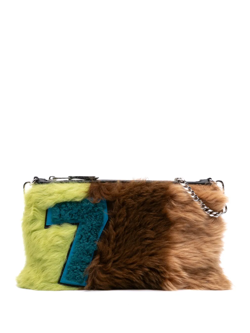 Miu Miu Pre-Owned 2010-2025 Fur Montone Stripe crossbody bag | Multicolour | Image 1