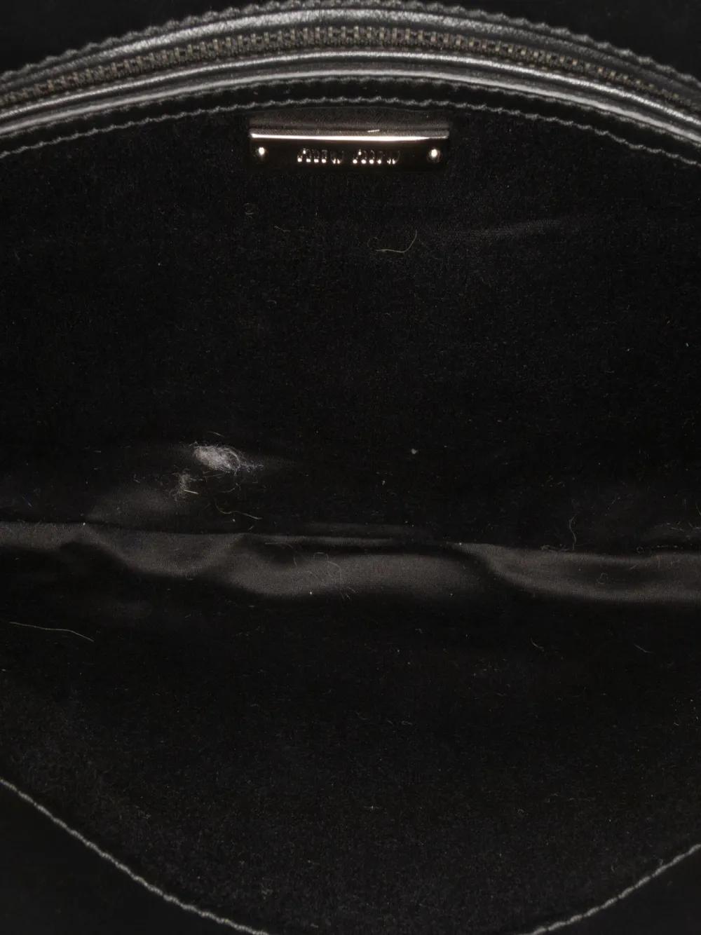 Pre-owned Miu Miu 2010-2025 Fur Montone Stripe Crossbody Bag In Multi