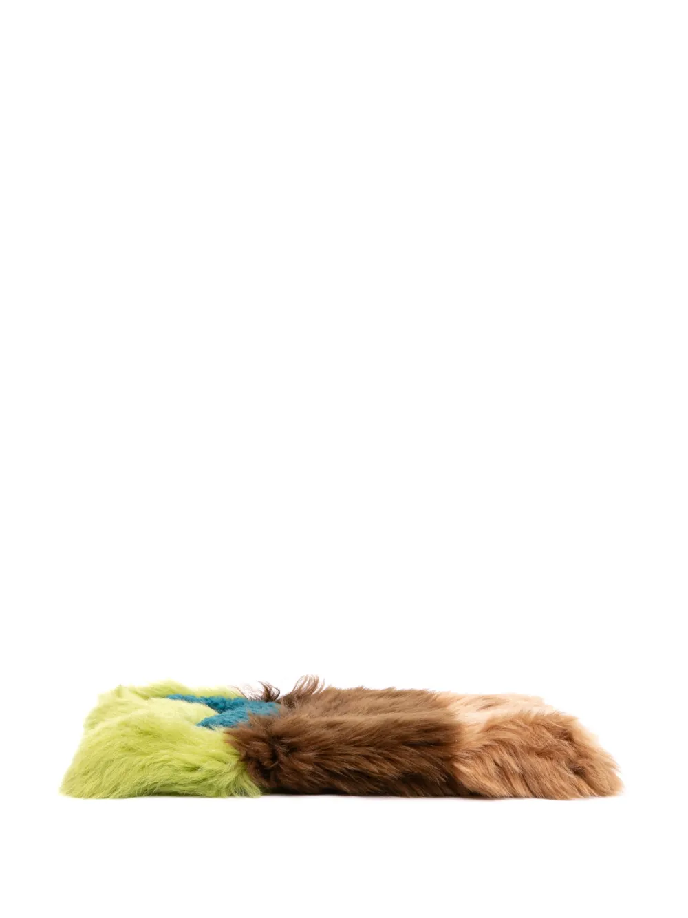 Pre-owned Miu Miu 2010-2025 Fur Montone Stripe Crossbody Bag In Multi