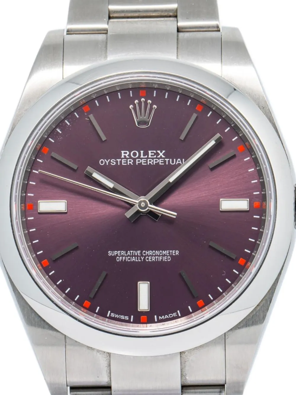 Pre-owned Rolex Oyster Perpetual 39mm In Red