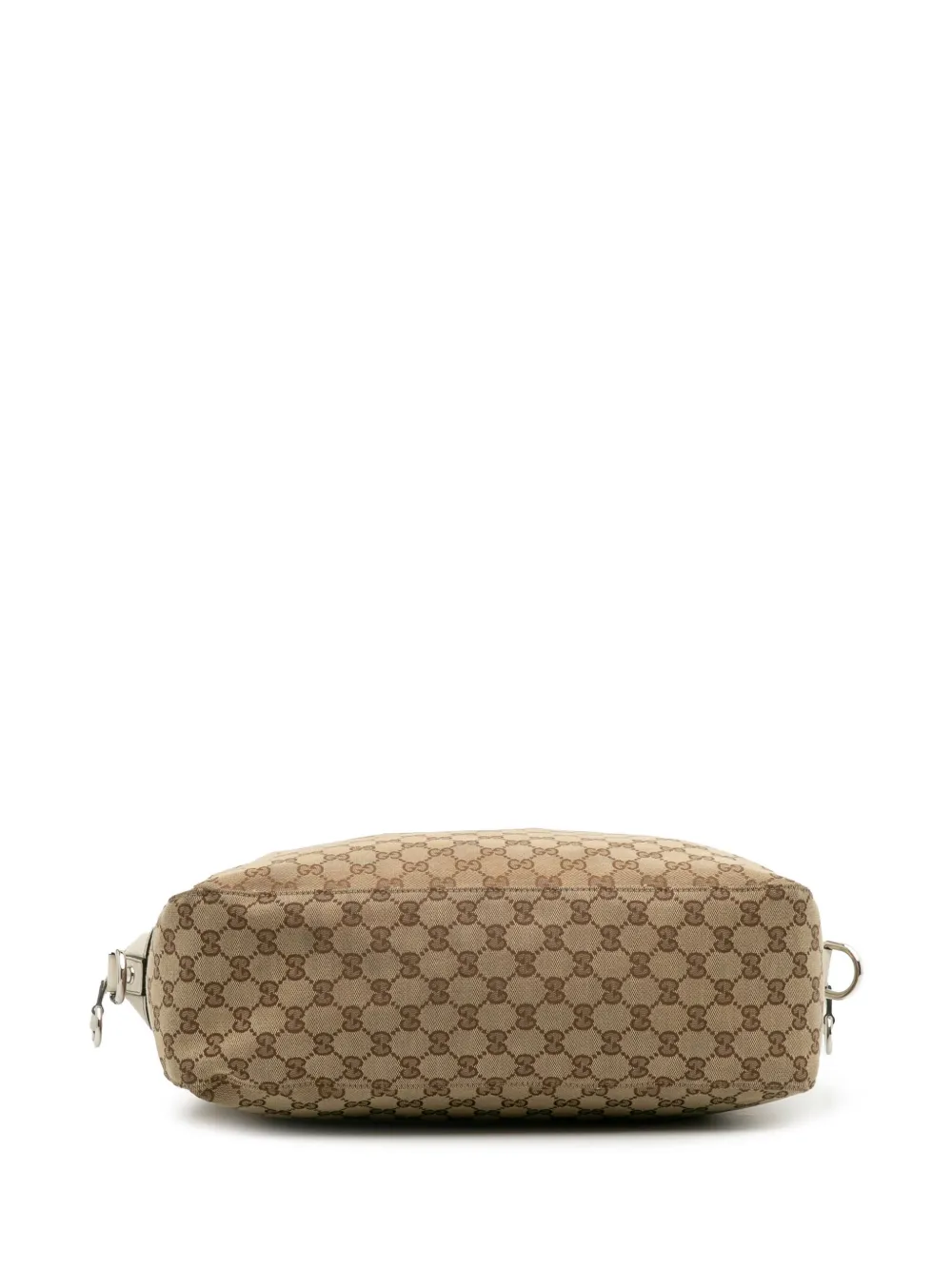 Pre-owned Gucci 2016-2025 Large Gg Canvas Icon Bit Satchel In Brown